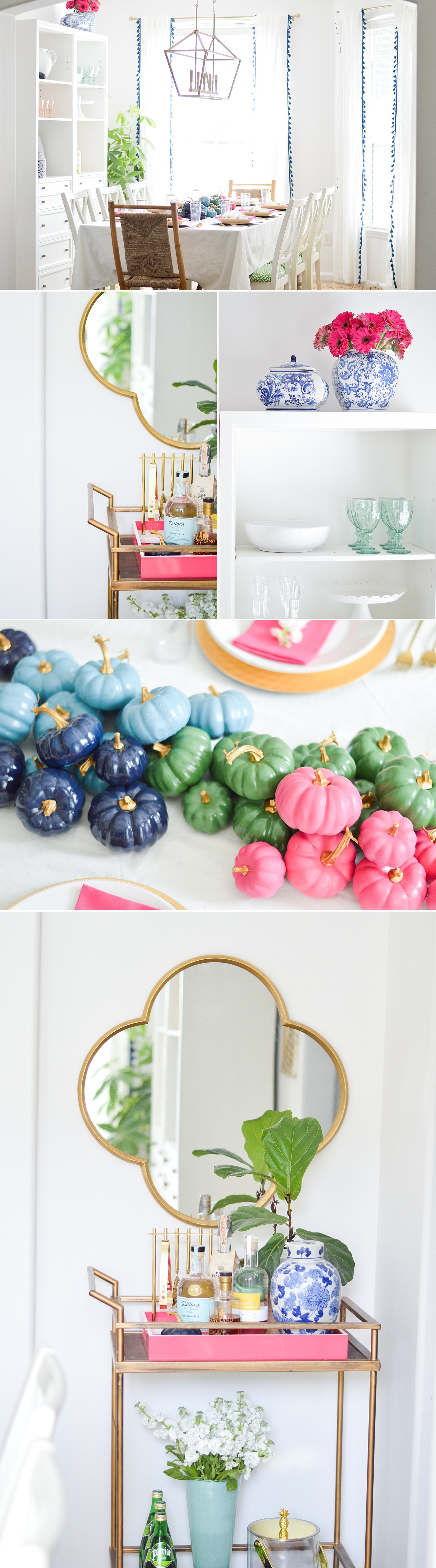 Colorful DIY Fall Dining Room Table Decor