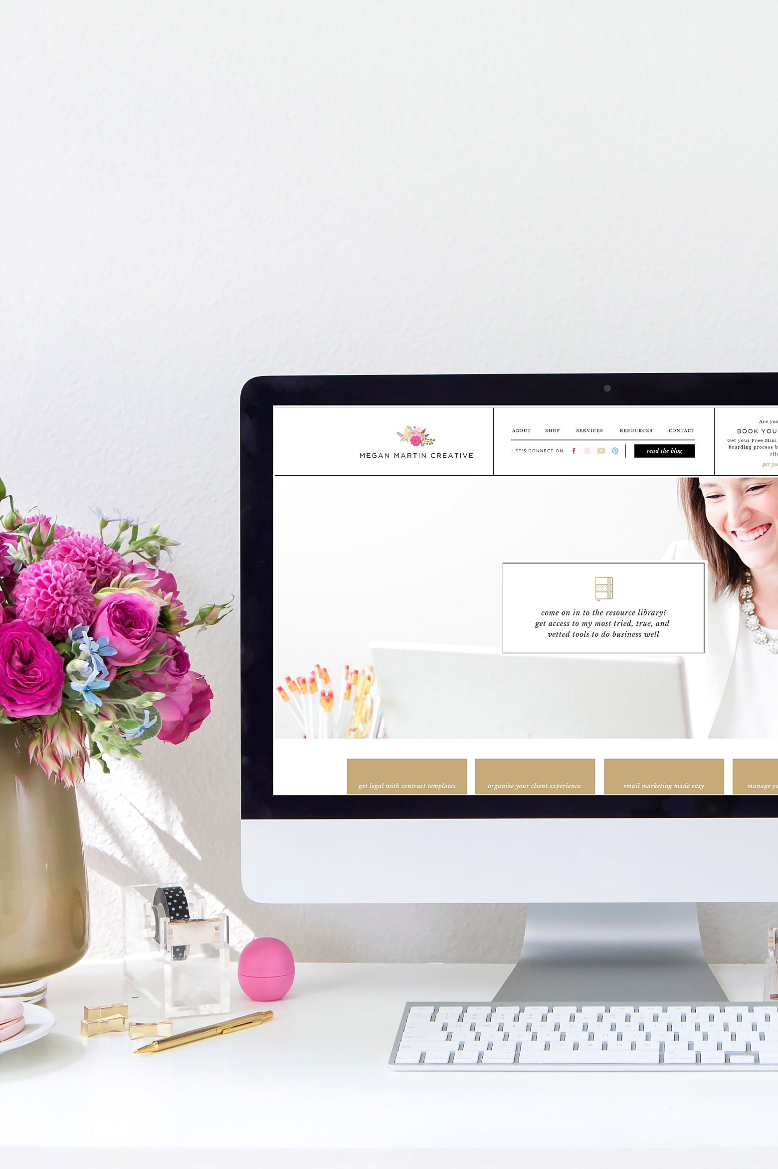 Resources Page, Showit 5 website, creative entrepreneur, how to organize and complete your new website on Megan Martin Creative