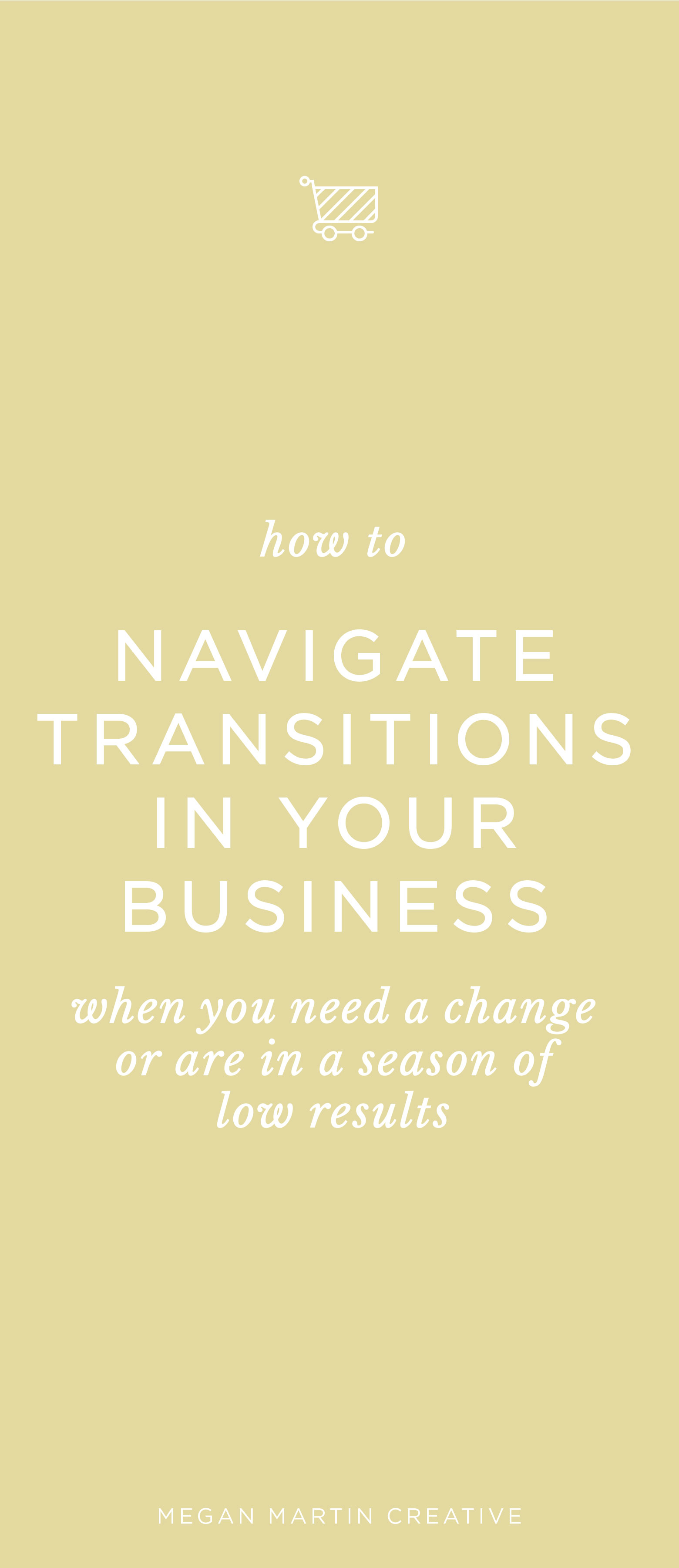 How to navigate transitions in your business when you need (or want!) a change or are in a season of low income on Megan Martin Creative, how to grow your business, business tips, business growth, how to change your business focus, business education, creative entrepreneur
