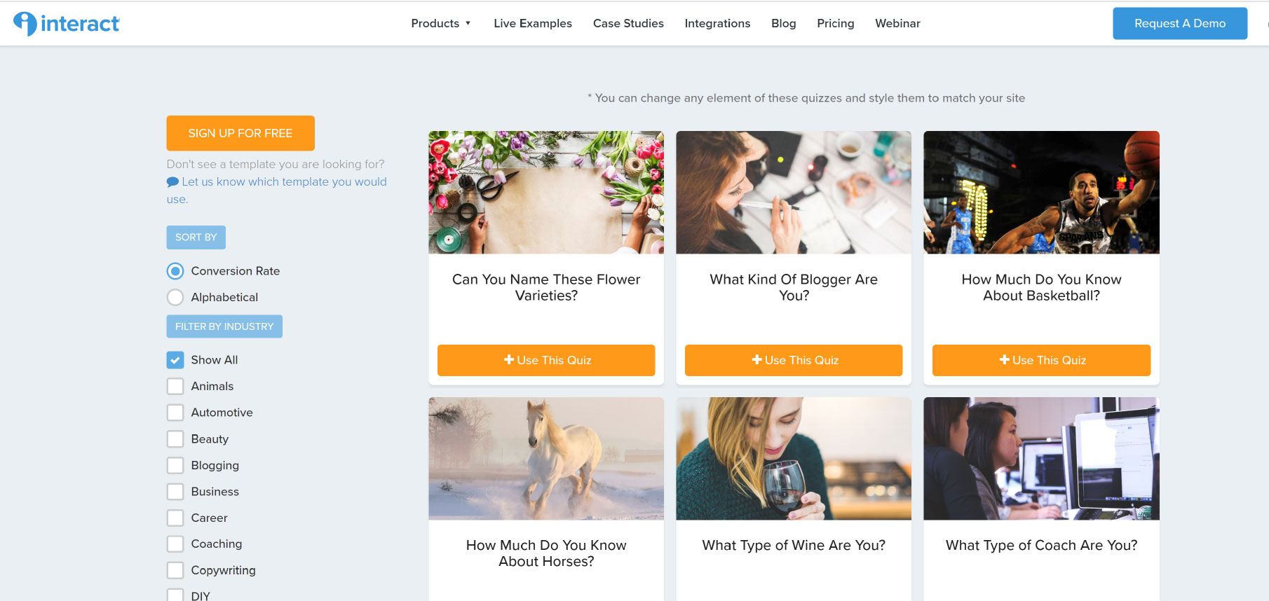 Interact Quiz Builder, email marketing tips, opt-in template