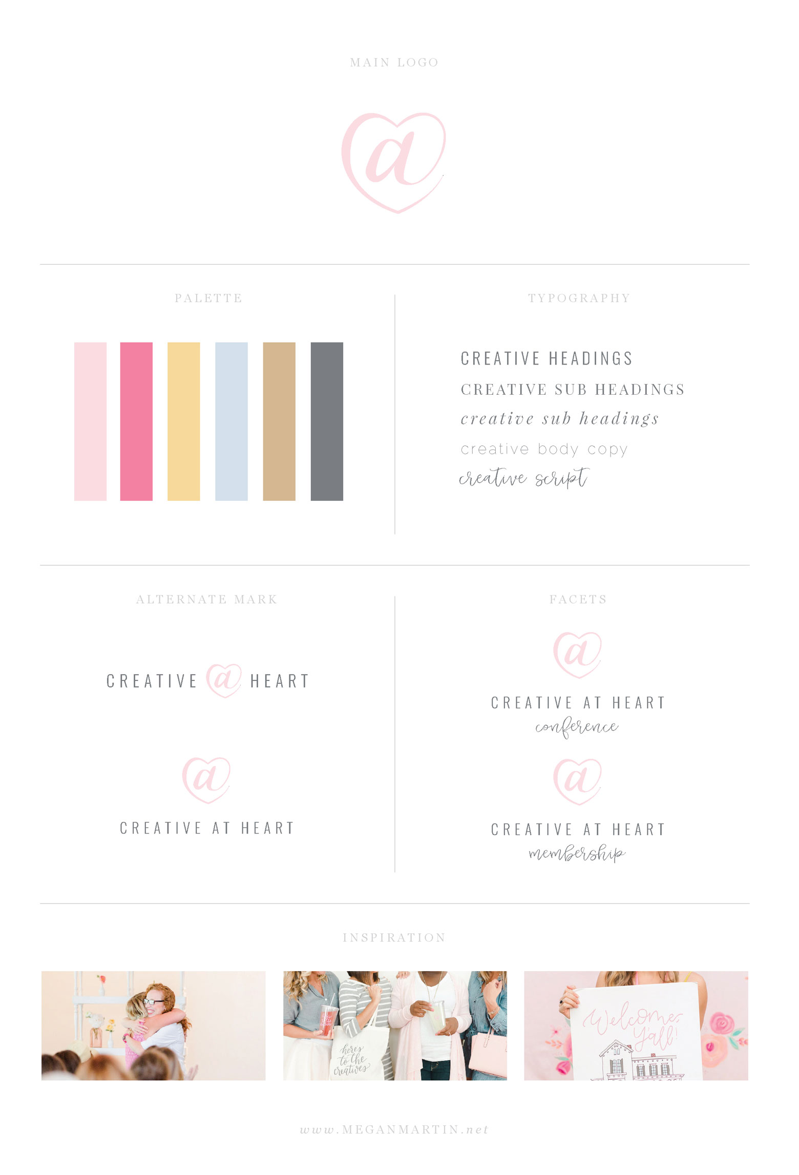 Creative at Heart Conference, showit website design, showit template, showit website template, showit 5, branding, mood board, brand board, business, color