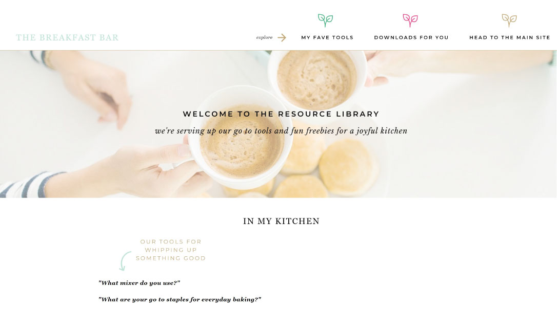 Resource Library Template Add On for Showit Websites 