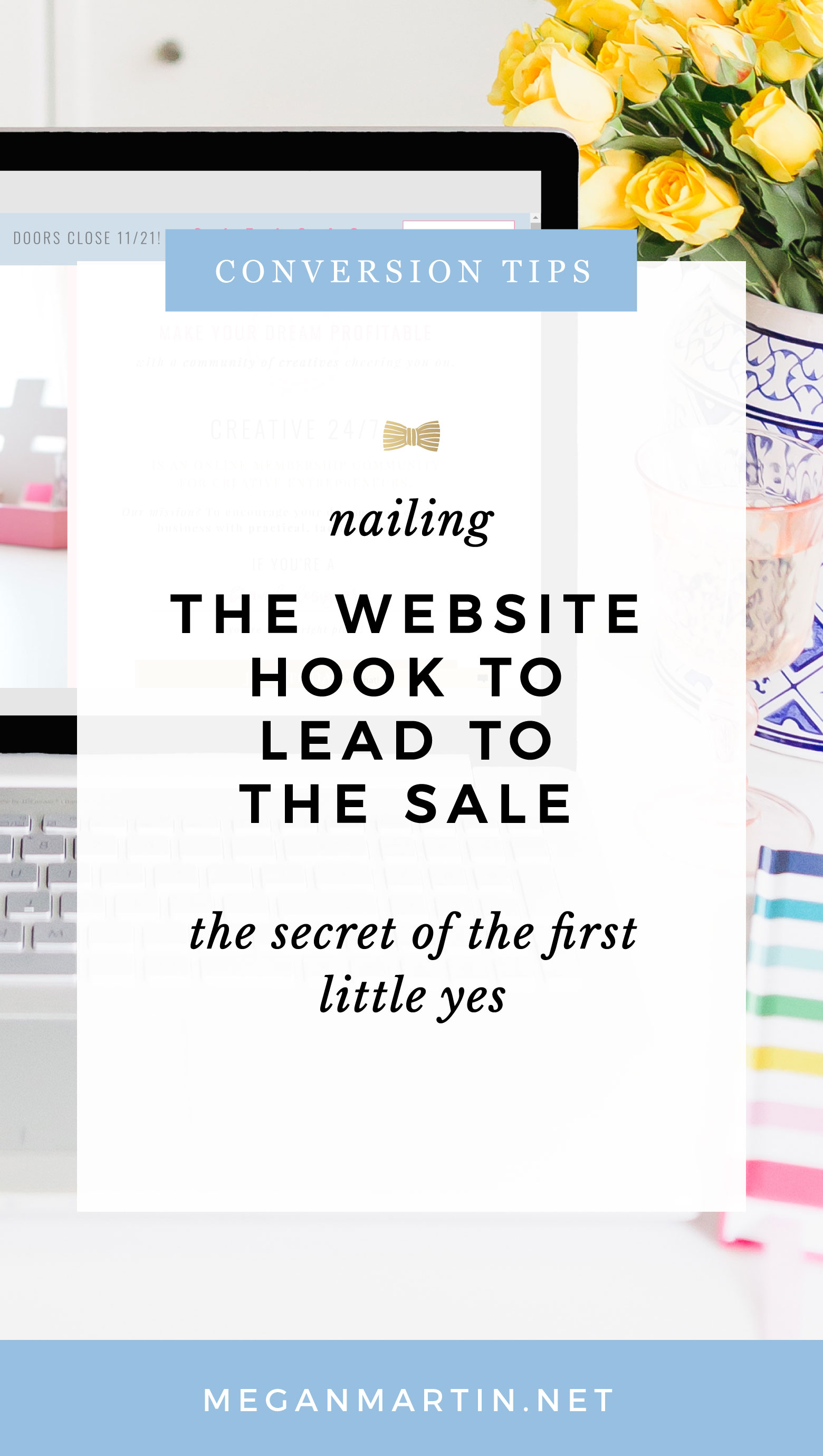 Nailing the Website Hook to Lead to the Sale - Website Copy and Design Tips for what to put above the fold
