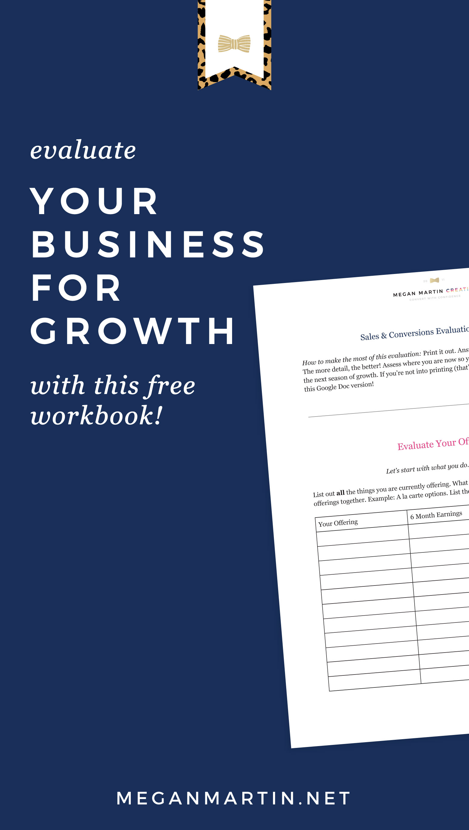 Evaluate your business for growth with this free 4-page Google Doc  Sales and Conversion Evaluation Workbook!