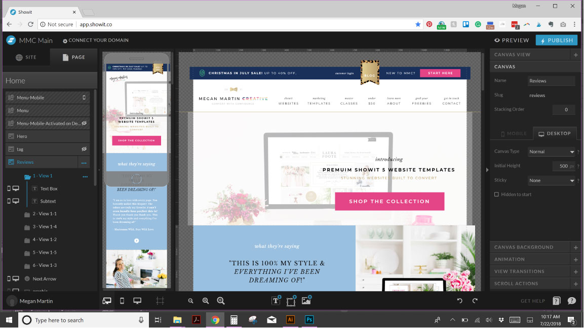 How to Design Your Mobile Site to Convert with Showit. Drang and Drop website builder for WordPress